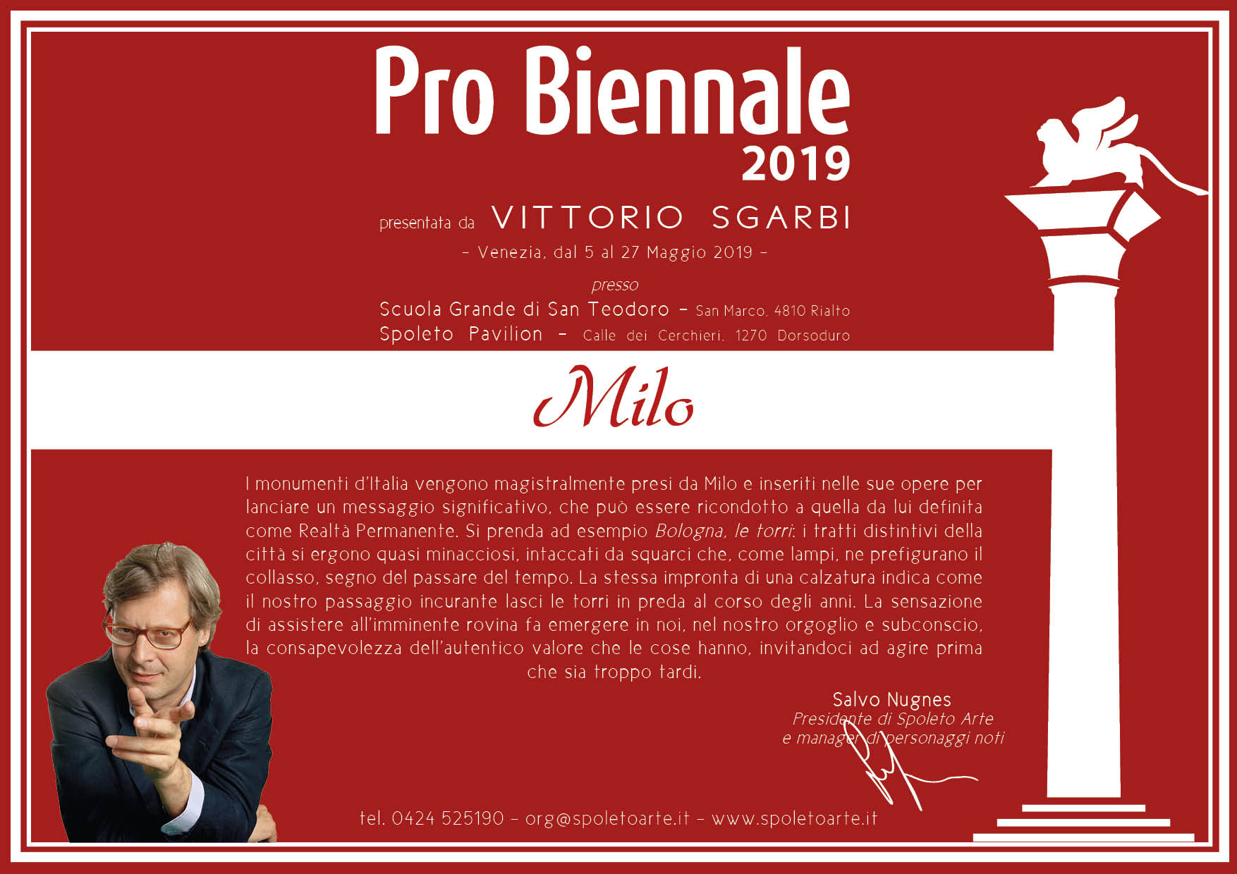 Milo Partecipa Alla Mostra Pro Biennale 2019